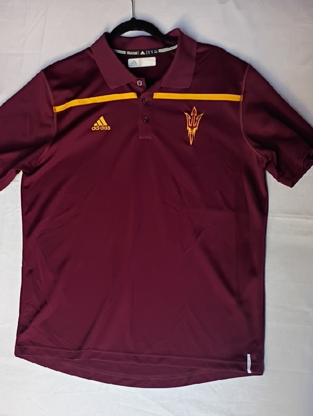Adidas Arizona State Sun Devils Men’s Polo Shirt Sz L -Clima Cool